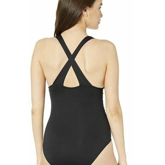 NWoT Michael Kors Women Urban Gypsy High Neck Shirred 1 Piece Sz 14 $100 10HL199 - Picture 2 of 3